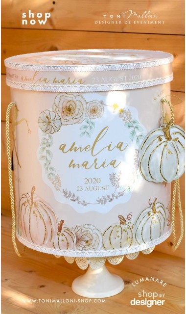 Trusou botez cu zana gold Tinkerbell si dovleci aurii cu somon si verde menta 2